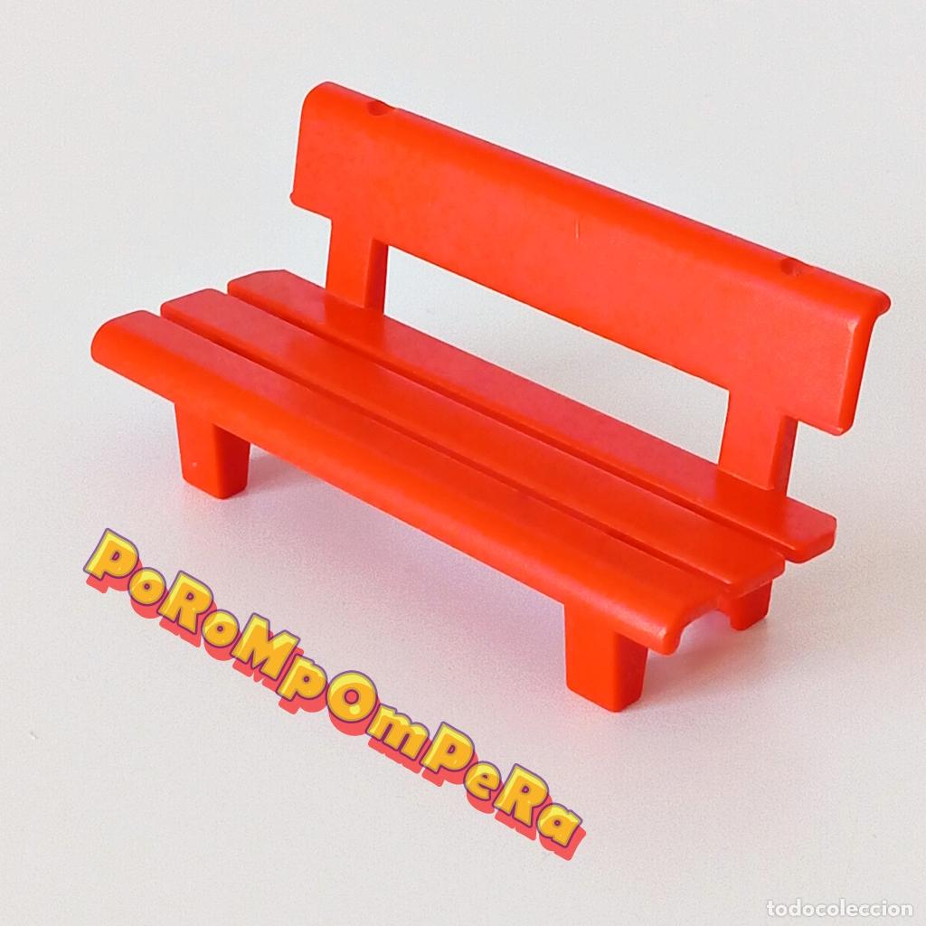 Playmobil: PLAYMOBIL banco rojo 3145 3416 3436 355X 377X 3822 4070 437X 6634 asiento parque infantil U3