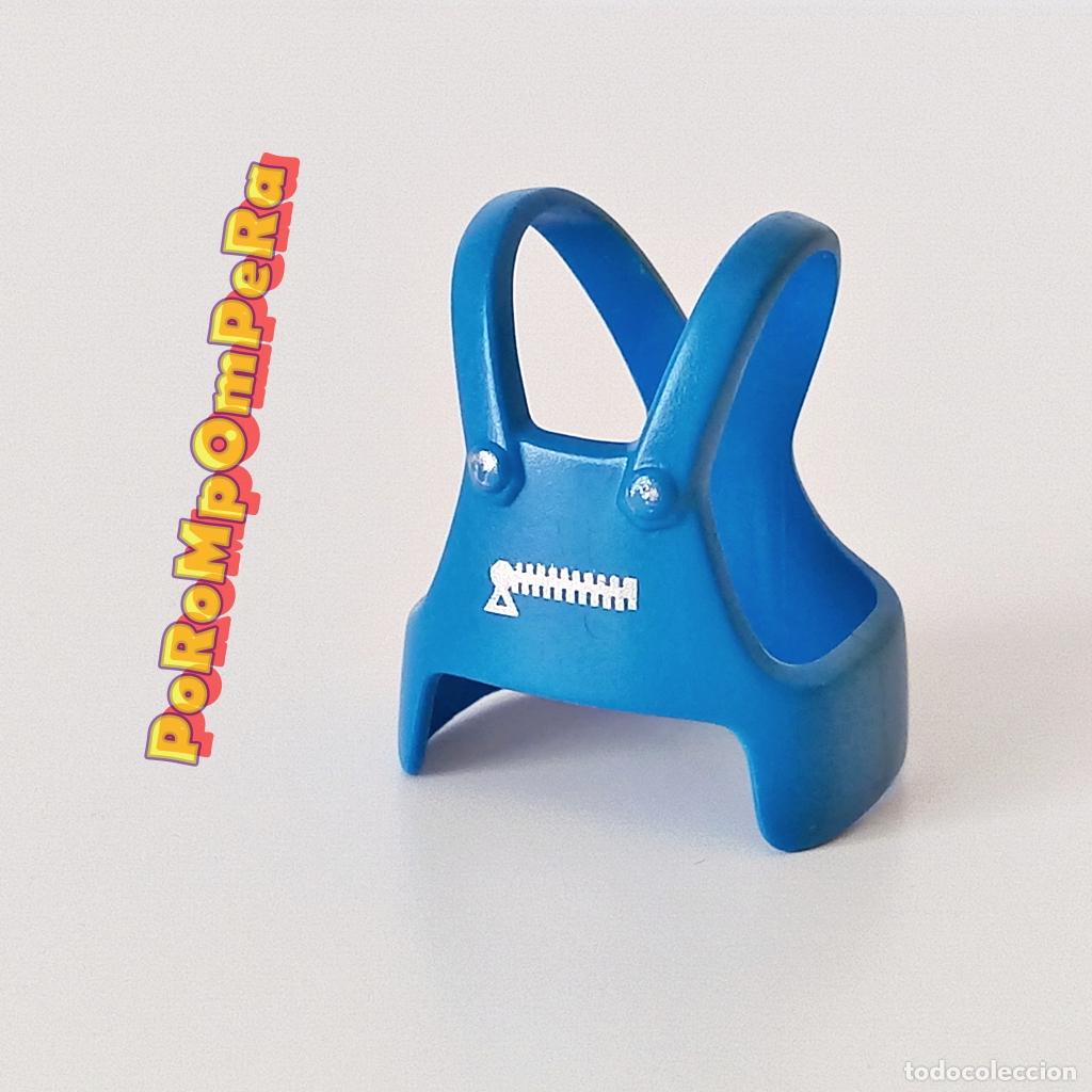 Playmobil: PLAYMOBIL pato azul con tirantes dibujo cremallera CUSTOM/COMPLETAR U3