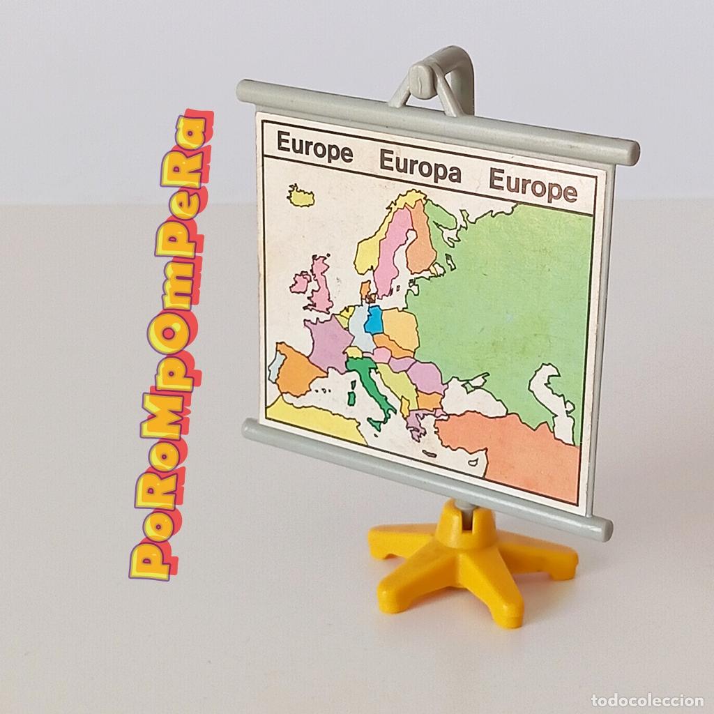 Playmobil: PLAYMOBIL tablero colegio 3522 mapa plano clase escuela ni&ntilde;os europa iguanodon cole mapamundi U3