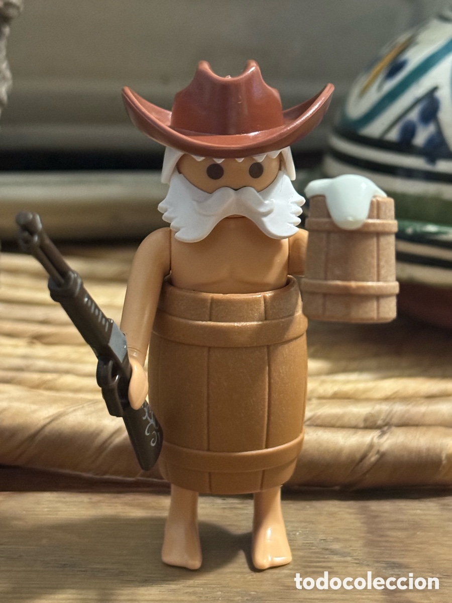 Playmobil: Playmobil Vaquero Oeste Barril Jarra Rifle