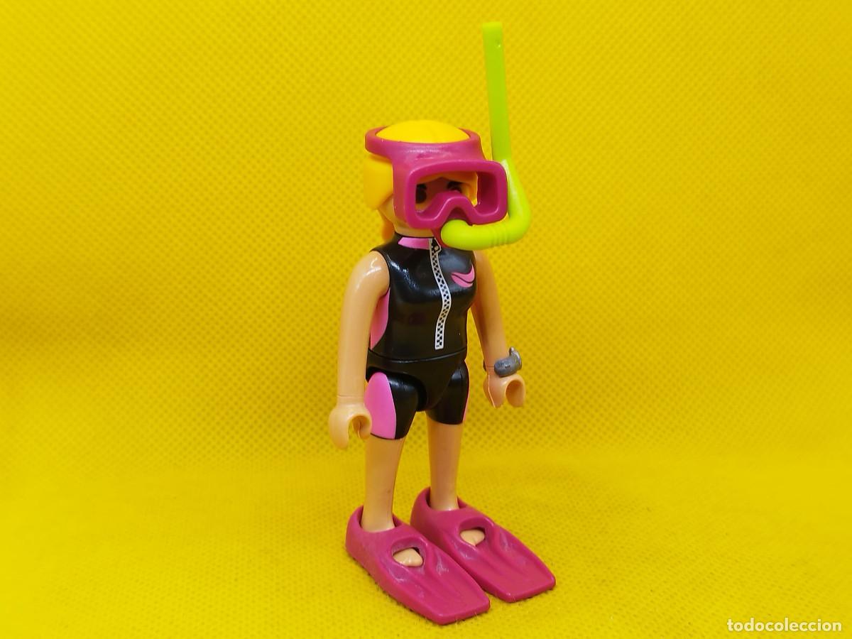 Playmobil: Playmobil Buceadora con neopreno negro y rosa