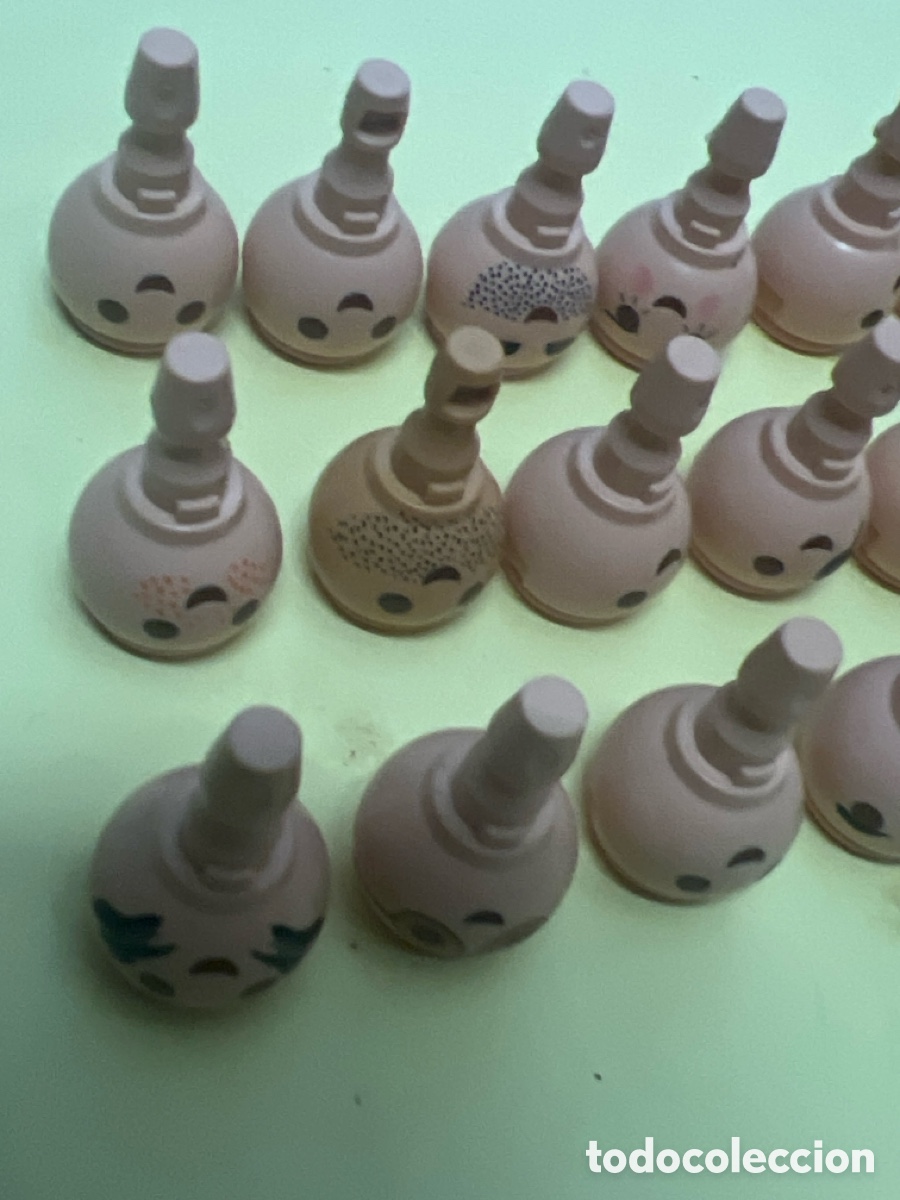 Playmobil: T1/E2/188. COMPLEMENTO DE PLAYMOBIL - 17 CABEZAS - Foto 2