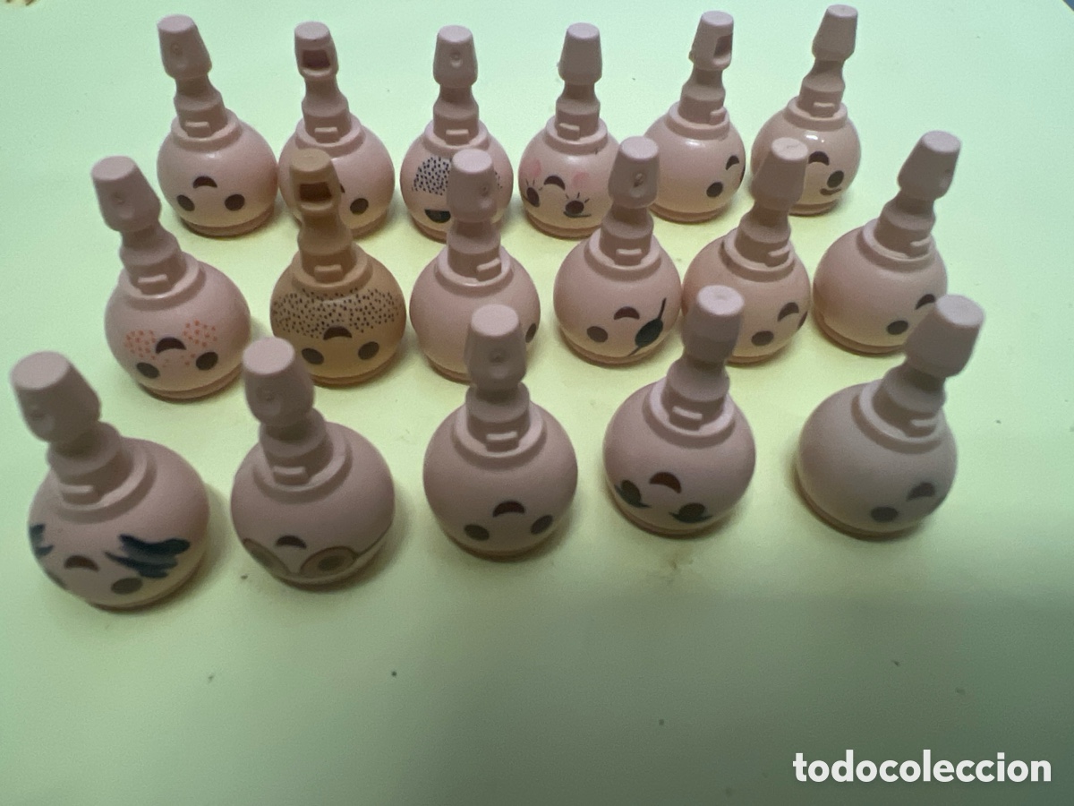 Playmobil: T1/E2/188. COMPLEMENTO DE PLAYMOBIL - 17 CABEZAS