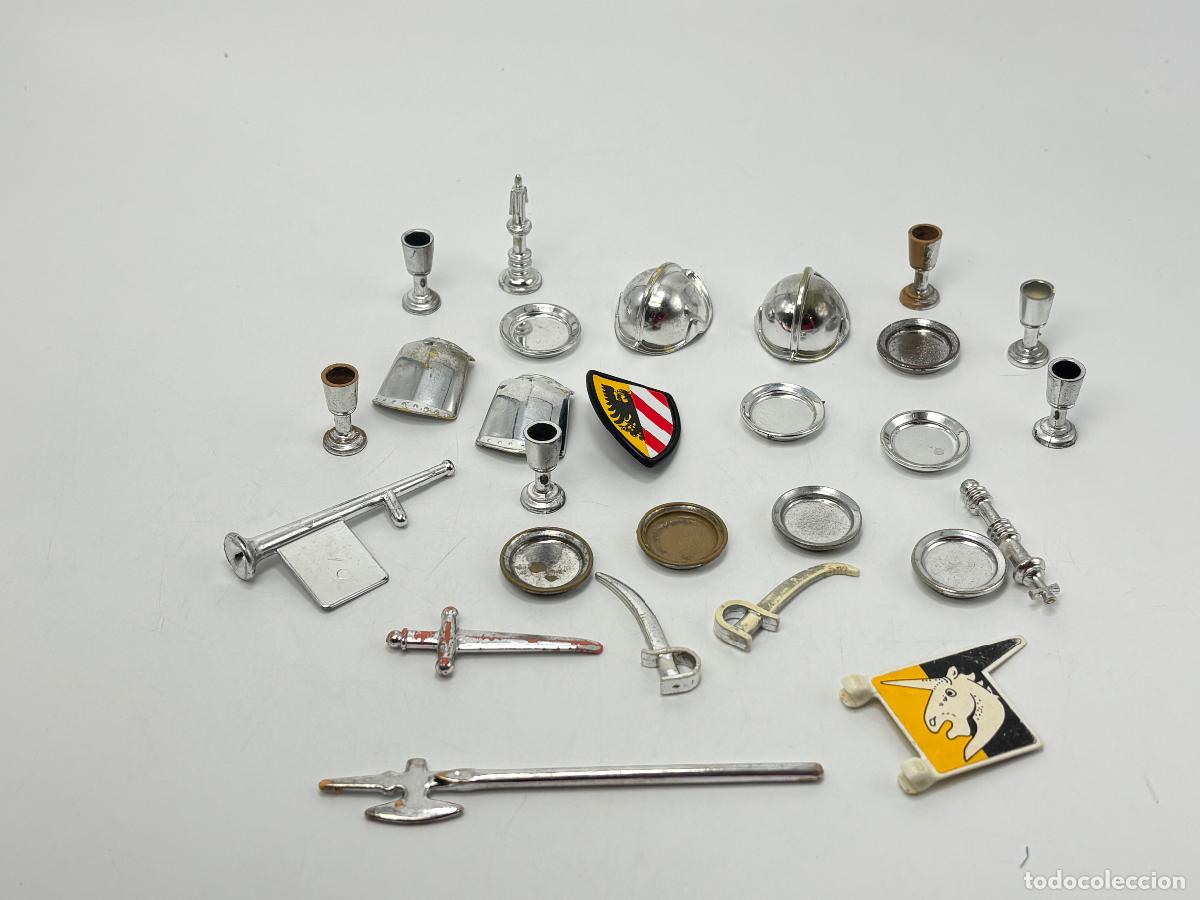 Playmobil: Playmobil lote escudo lanza peto plato copa cromada medieval