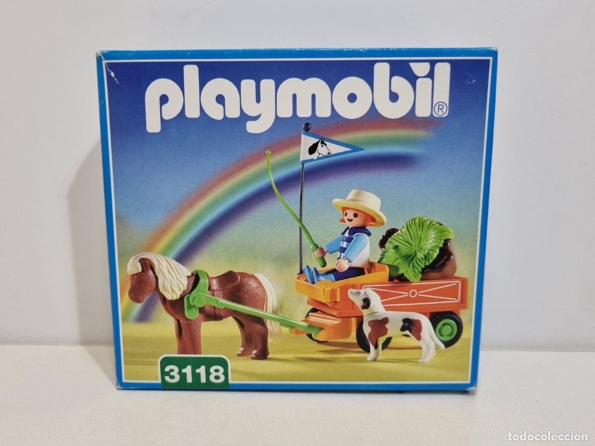 Playmobil: Playmobil 3118 Caja Carreta Carro Pony Caballo Granja Rancho Ni&ntilde;a Granjera