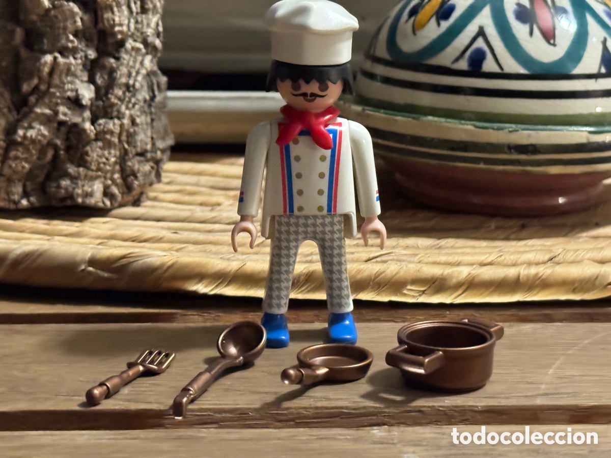 Playmobil: Playmobil cocinero / chef con accesorios de cocina