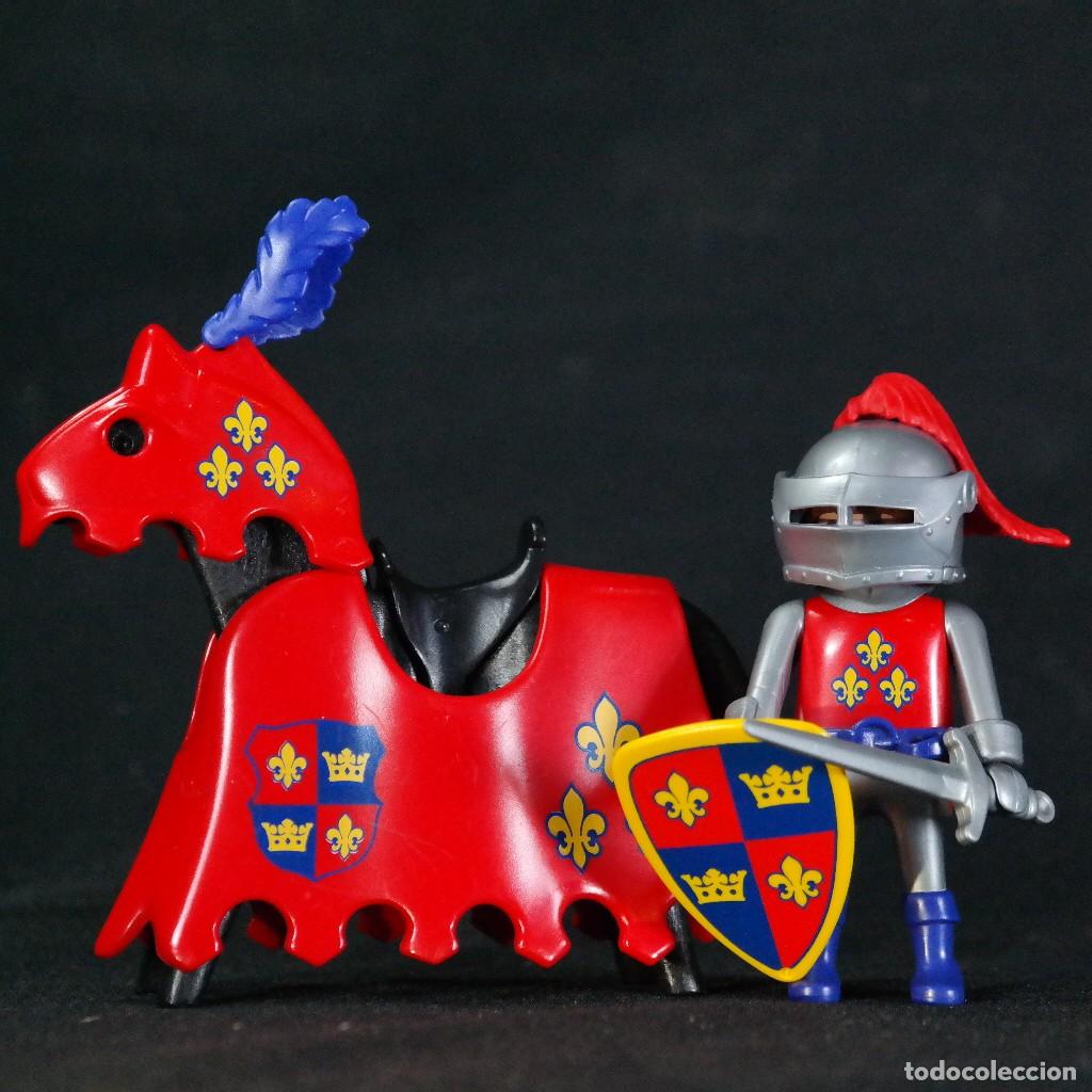Playmobil: Playmobil caballero flor de lys con caballo ☼