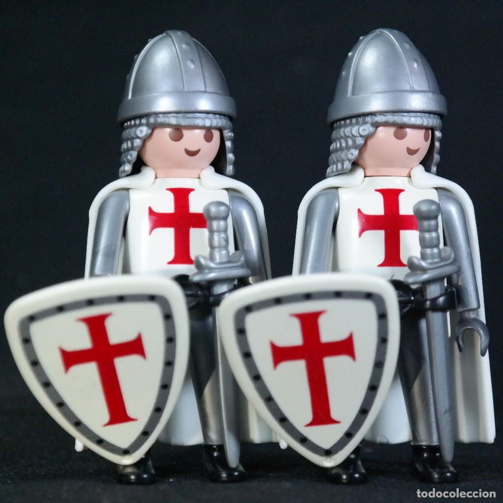 Playmobil: Playmobil dos caballeros cruzados con capas largas ☼