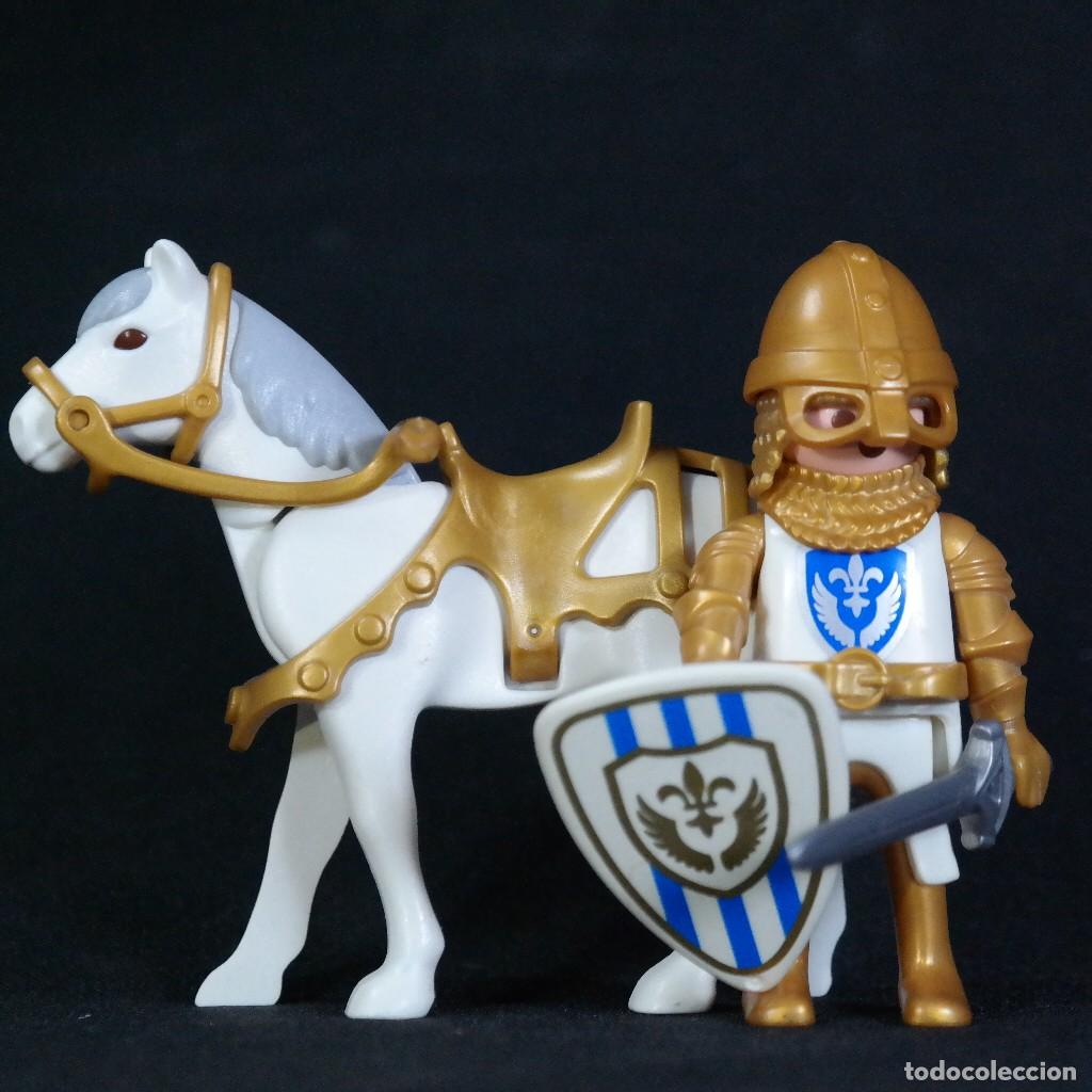 Playmobil: Playmobil caballero flor de lys con caballo ☼