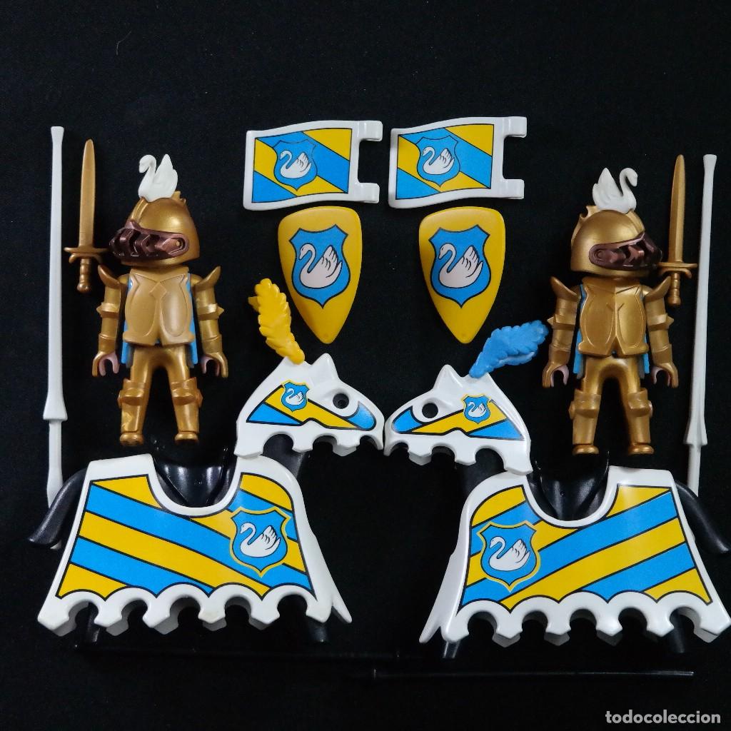 Playmobil: Playmobil dos caballeros de cisne con caballos ☼