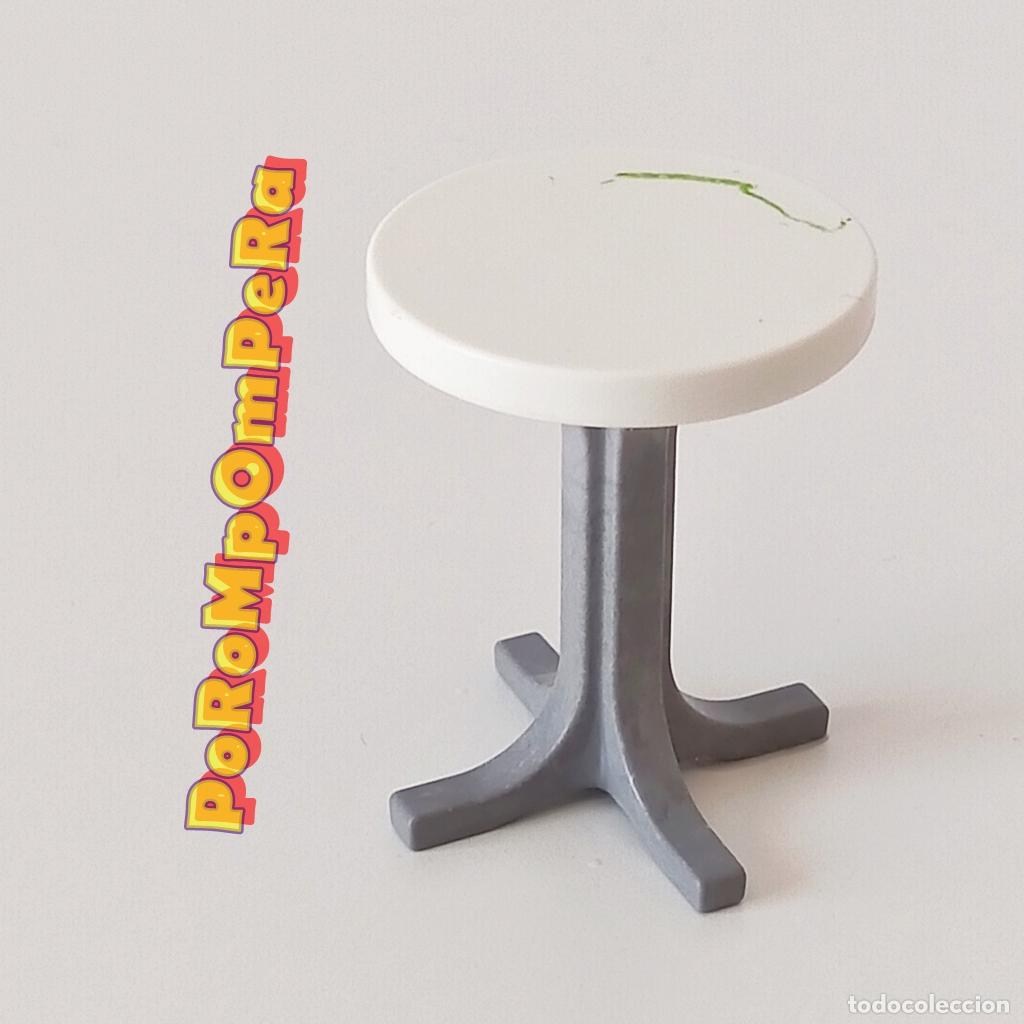 Playmobil: PLAYMOBIL mesa circular con patas mesita restaurante cafeter&iacute;a celebraci&oacute;n U2