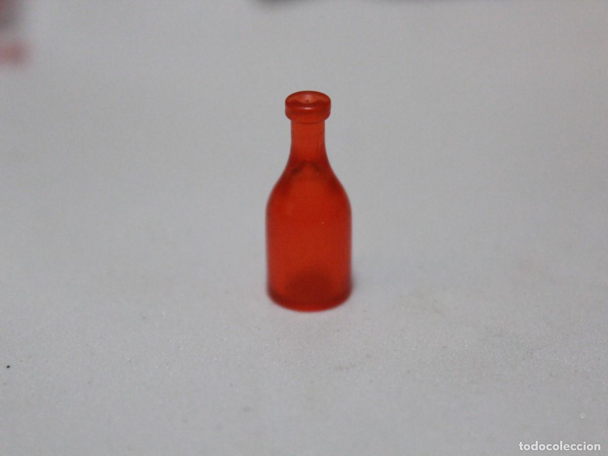 Playmobil: Accesorio playmobil botella roja transparente cerveza vino taberna cocina