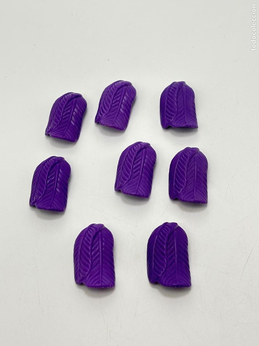 Playmobil: Playmobil lote pluma morado sombrero casco medieval