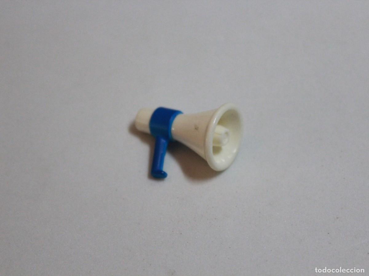 Playmobil: Accesorio playmobil meg&aacute;fono blanco y azul altavoz polic&iacute;a ciudad
