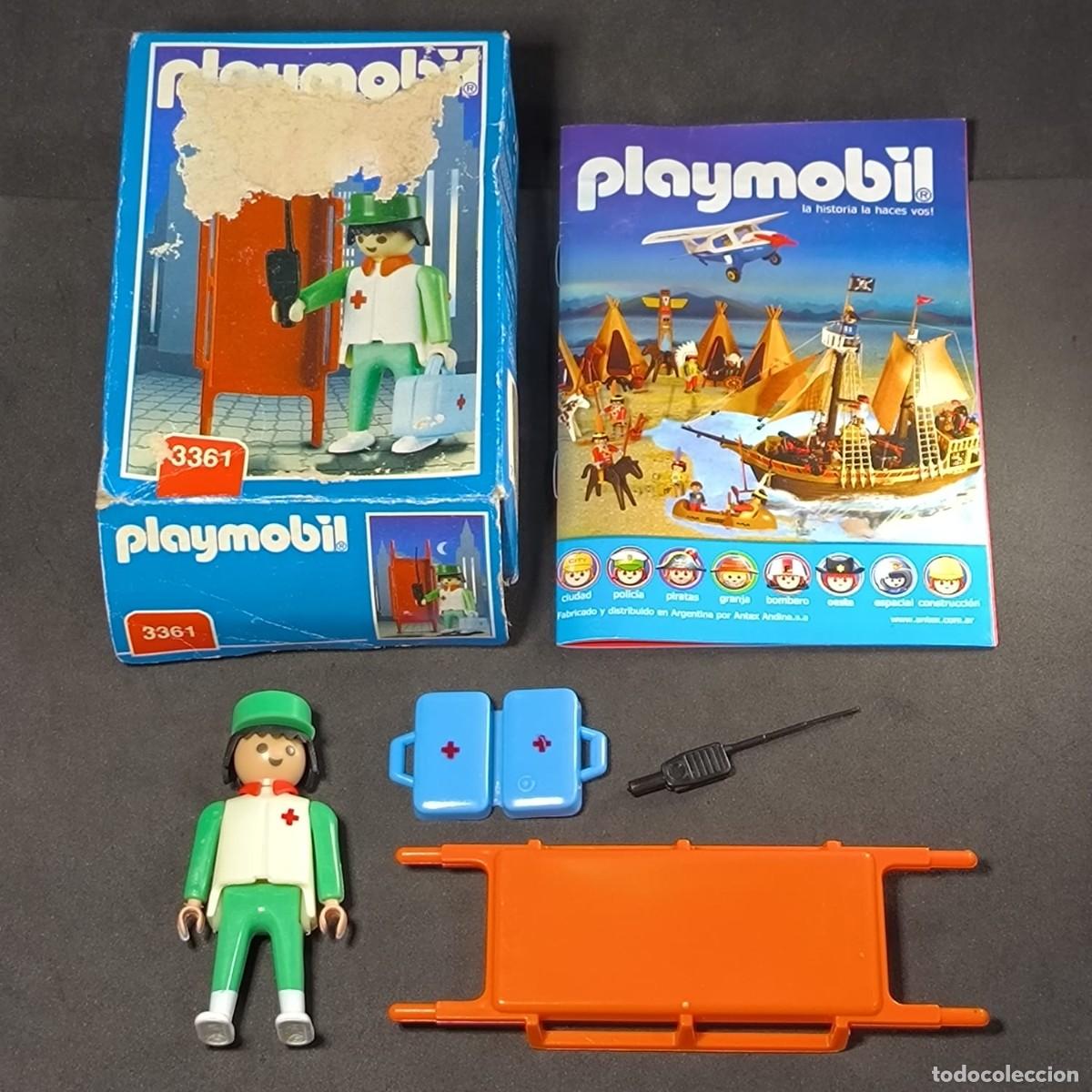 Playmobil: Playmobil enfermero Antex 3361 con catalogo y caja en mal estado ☼
