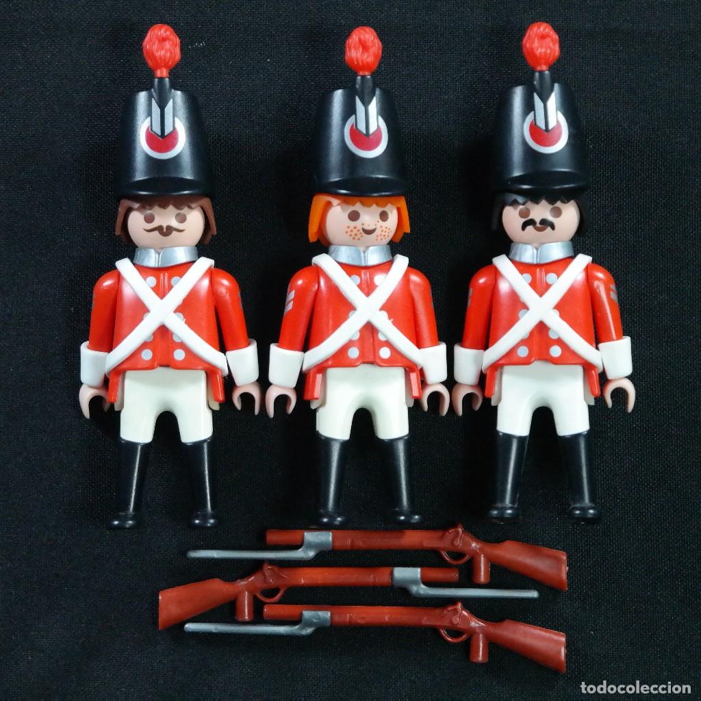 Playmobil: Playmobil tres soldado ingleses ☼