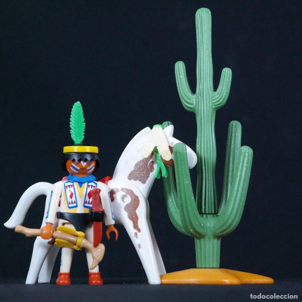 Playmobil: Playmobil indio con caballo y cactus ☼