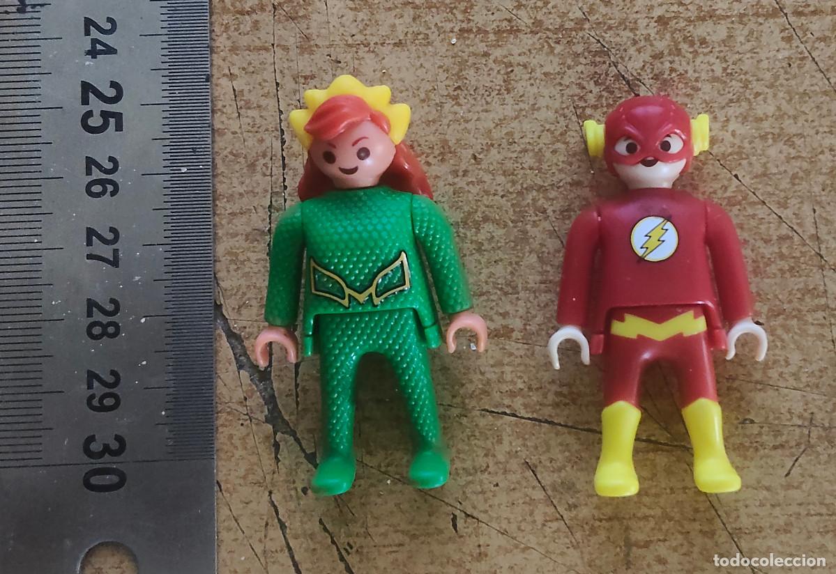 Playmobil: lote kinder playmobil - Dc exclusiva Kinder Flash + Mera de DC Comics