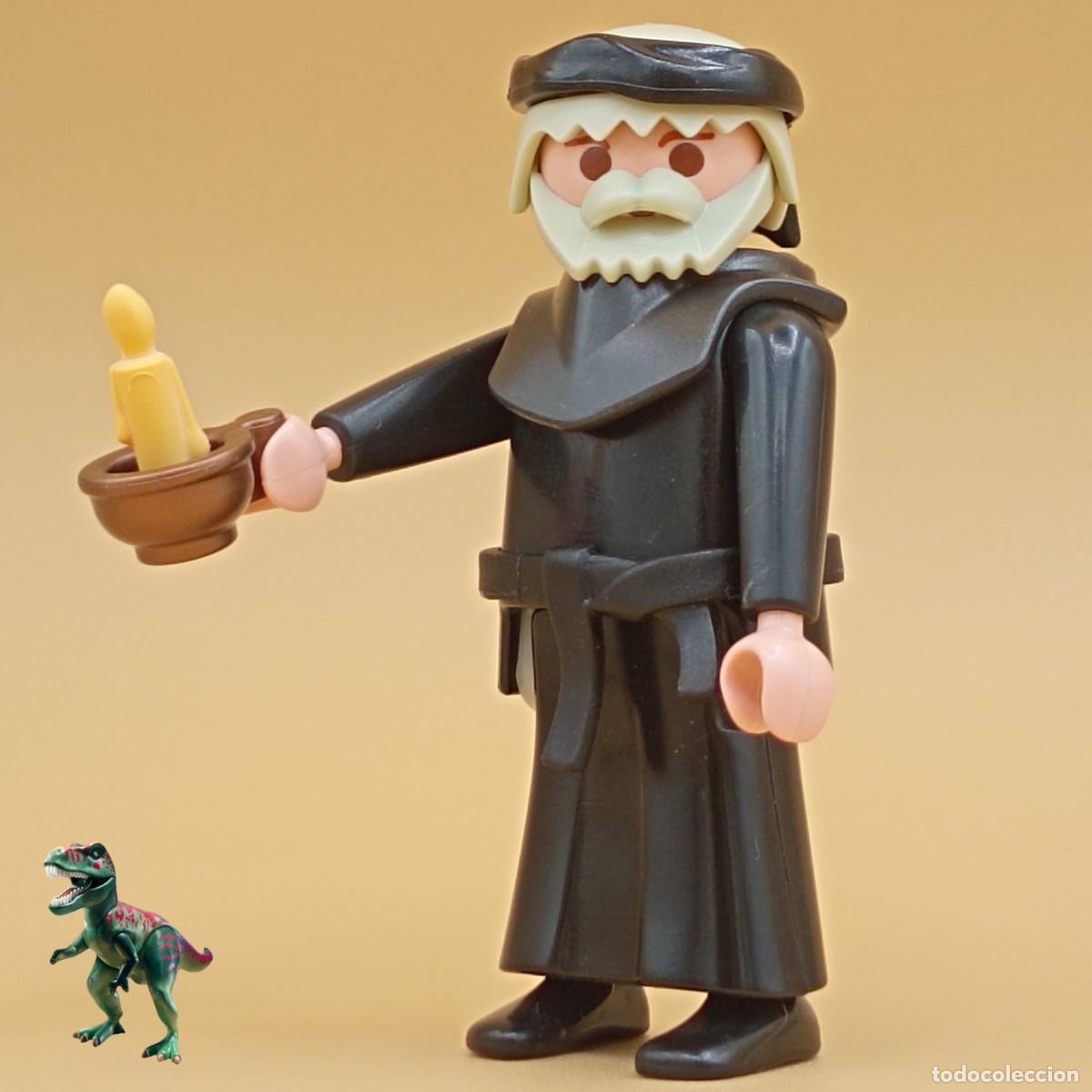 Playmobil: Playmobil figura fraile monje medieval cristiano cura sacerdote templario iglesia monasterio