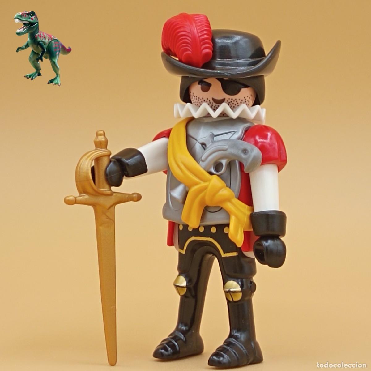 Playmobil: Playmobil figura conquistador tercio espa&ntilde;ol mosquetero espadachin capitan caballero medieval