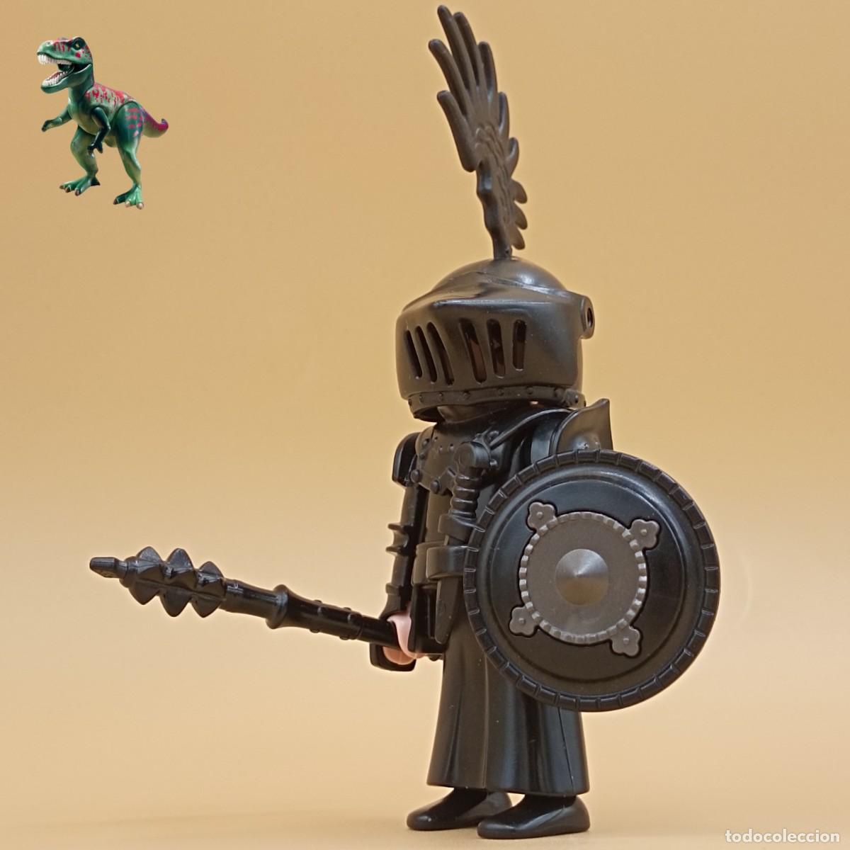 Playmobil: Playmobil figura caballero negro guerrero cruzado templario soldado castillo medieval