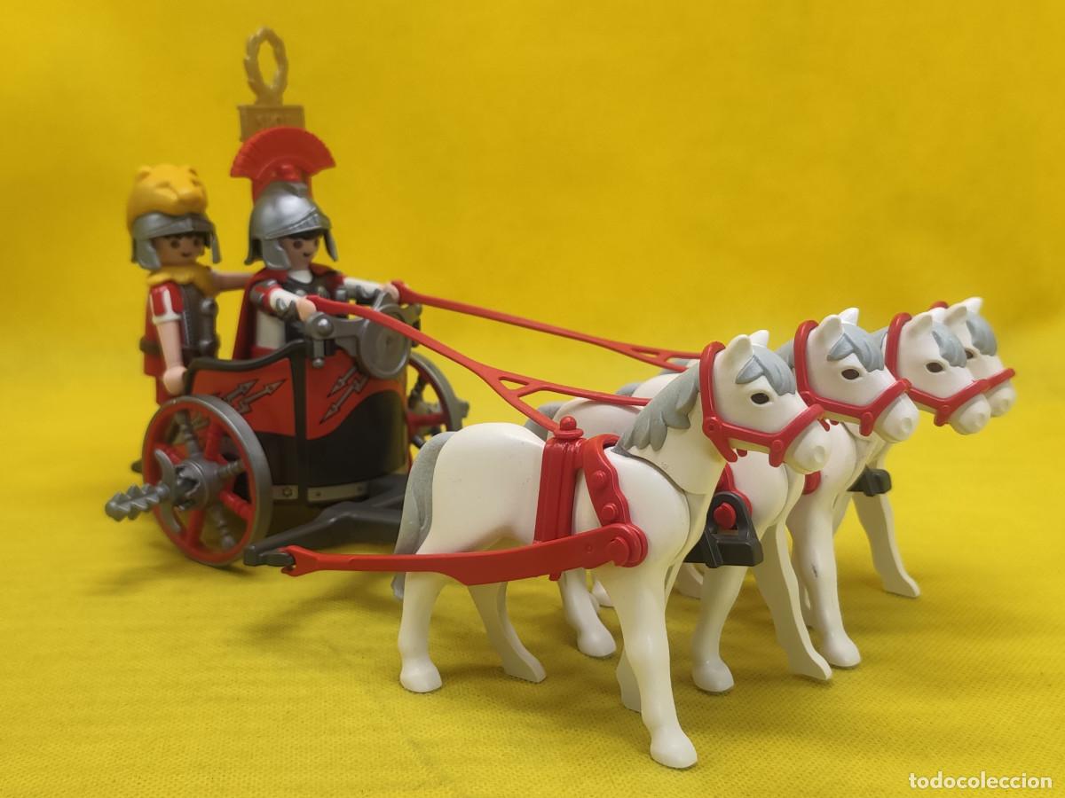 Playmobil: Playmobil Cuadriga romana roja con opti&oacute;n y porta estandarte