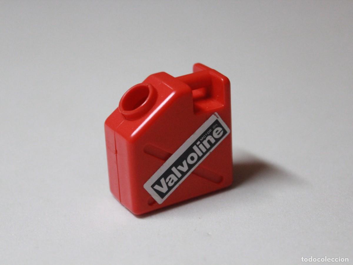 Playmobil: Accesorio playmobil bid&oacute;n gasolina rojo Valvoline Shell motor vintage