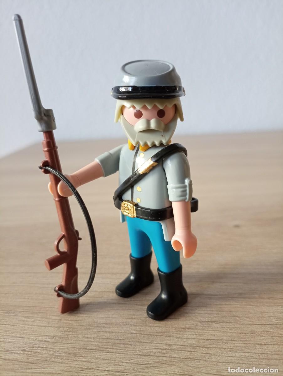 Playmobil: playmobil, lote, custom, oficial, nordista, sudista, oeste, western, bandera, soldado, (SOLO HOY)