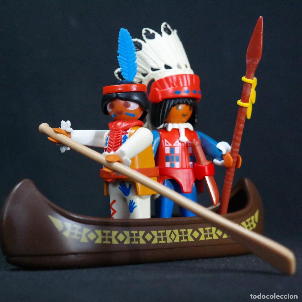 Playmobil: Playmobil dos indios con canoa ☼