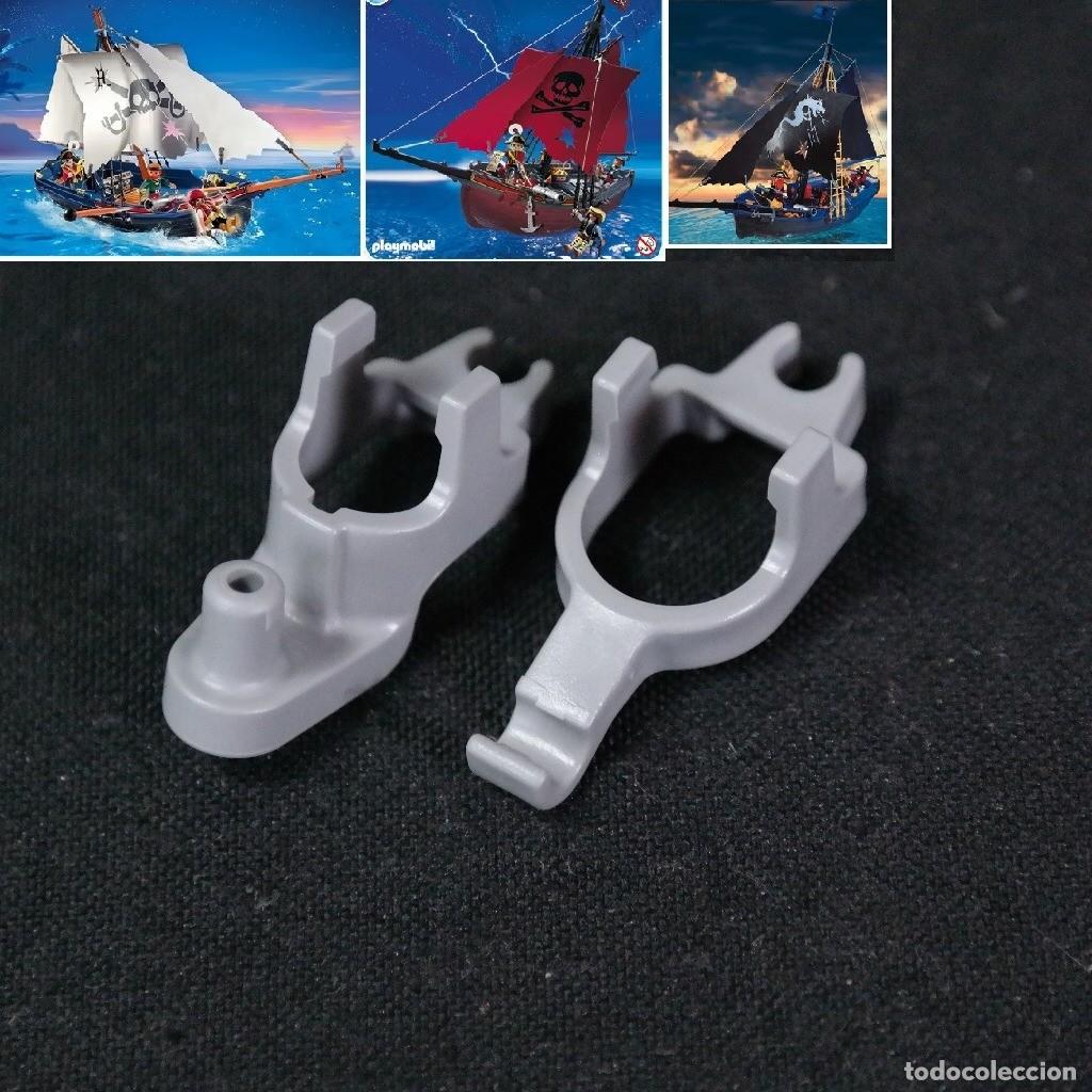 Playmobil: Playmobil enganches soportes grises de farol y mastil barco pirata 3900 5733 3860 ☼