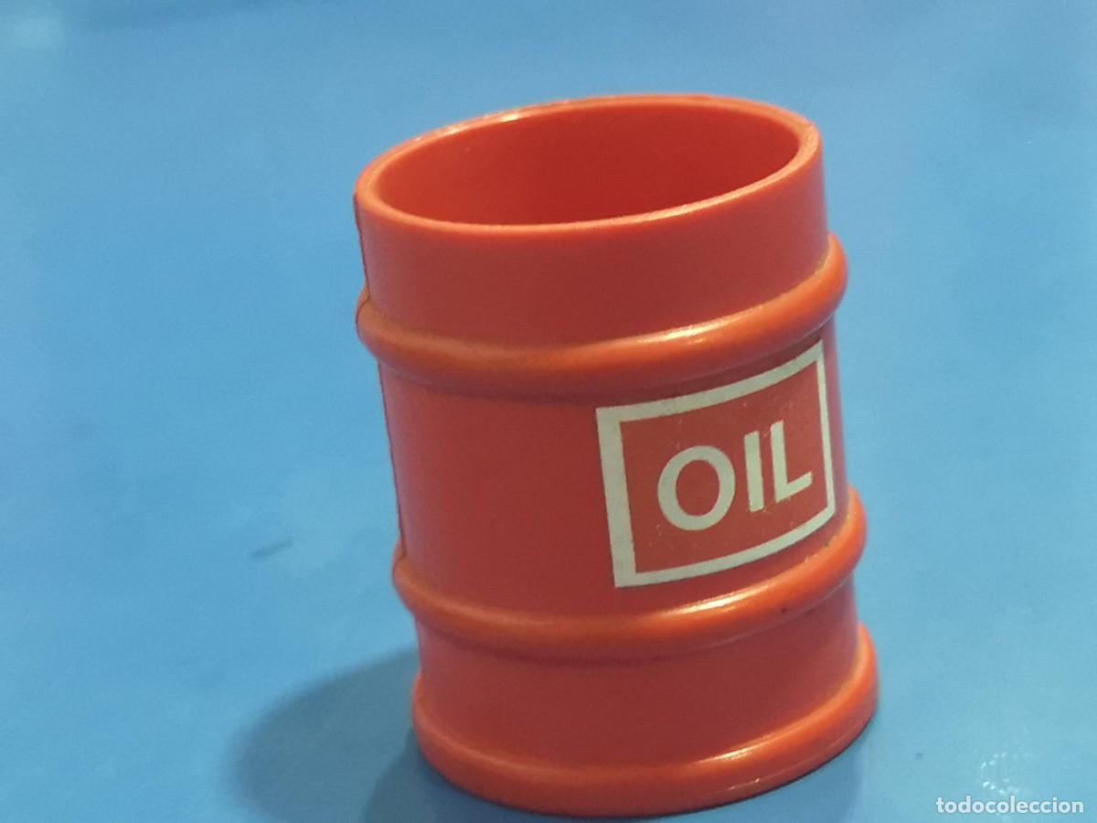Playmobil: Playmobil barril rojo estaci&oacute;n servicio Gasolinera Fat