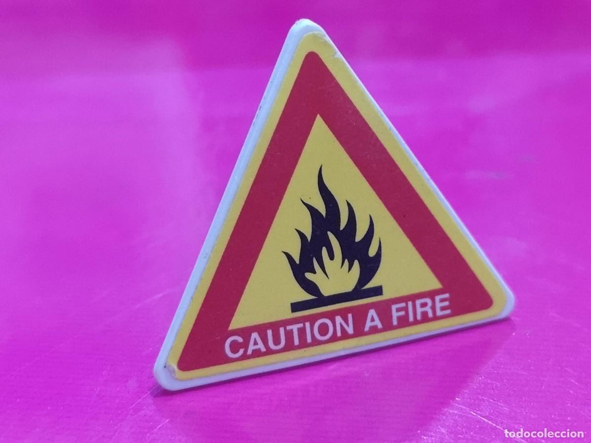 Playmobil: Playmobil cartel bomberos aviso fuego parque bosque Fat