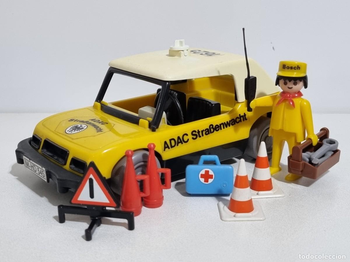 Playmobil: Playmobil 3219 Antiguo Vehiculo Coche Amarillo ADAC Mecanico Asistecia Carretera