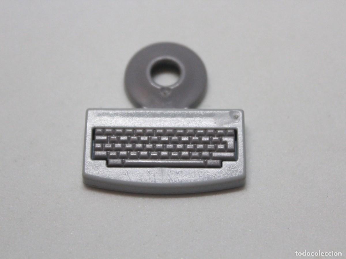 Playmobil: Accesorio playmobil teclado ordenador gris con soporte inform&aacute;tica oficina