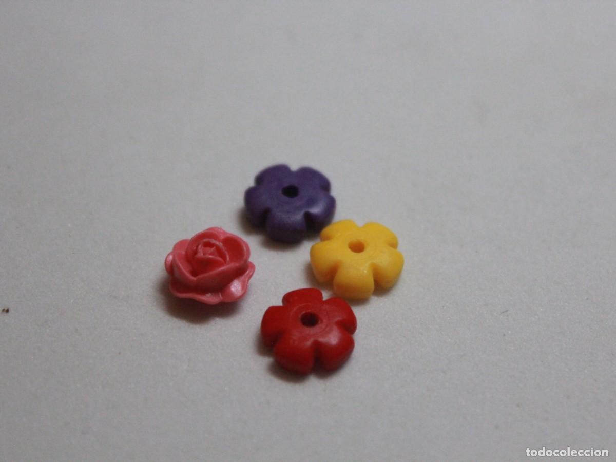 Playmobil: Accesorio playmobil lote 4 flores colores jard&iacute;n plantas decoraci&oacute;n