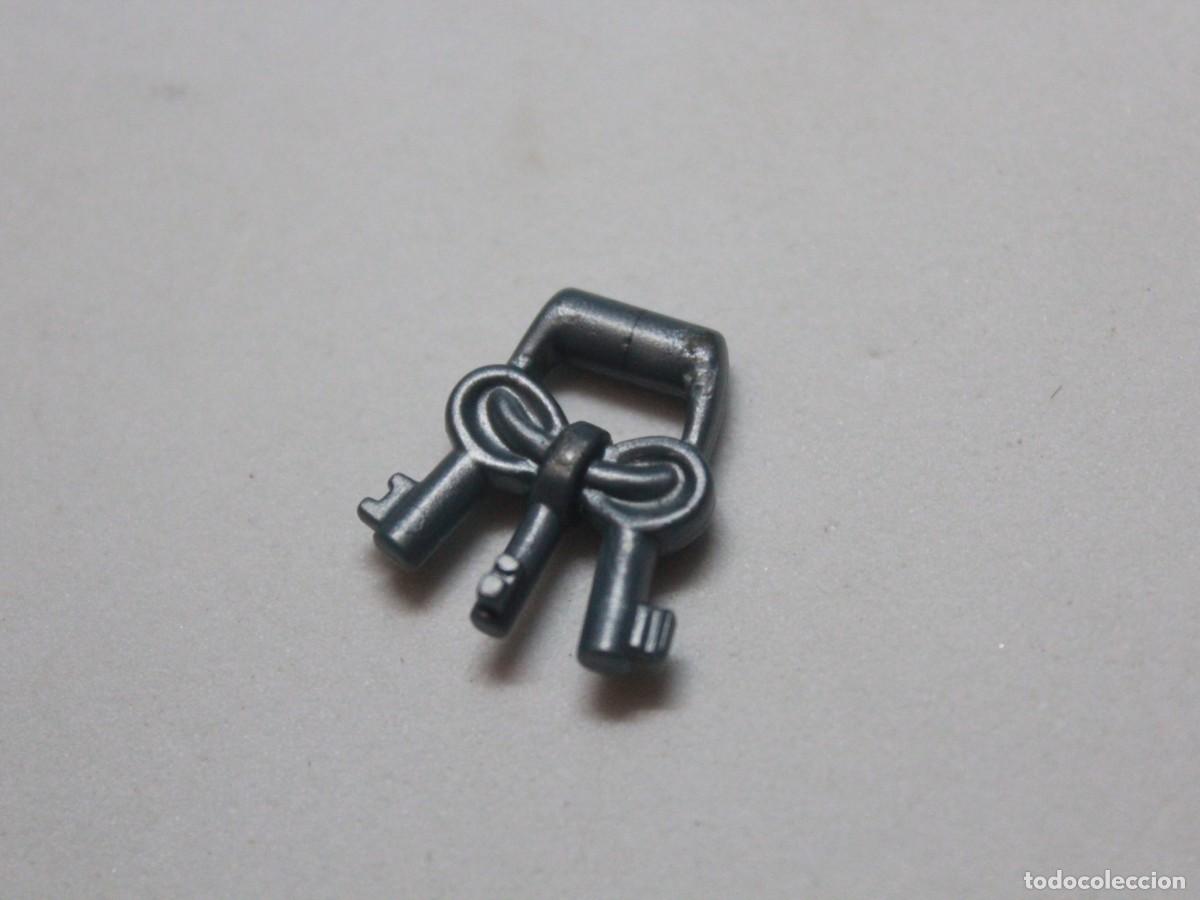 Playmobil: Accesorio playmobil manojo de llaves gris polic&iacute;a c&aacute;rcel castillo