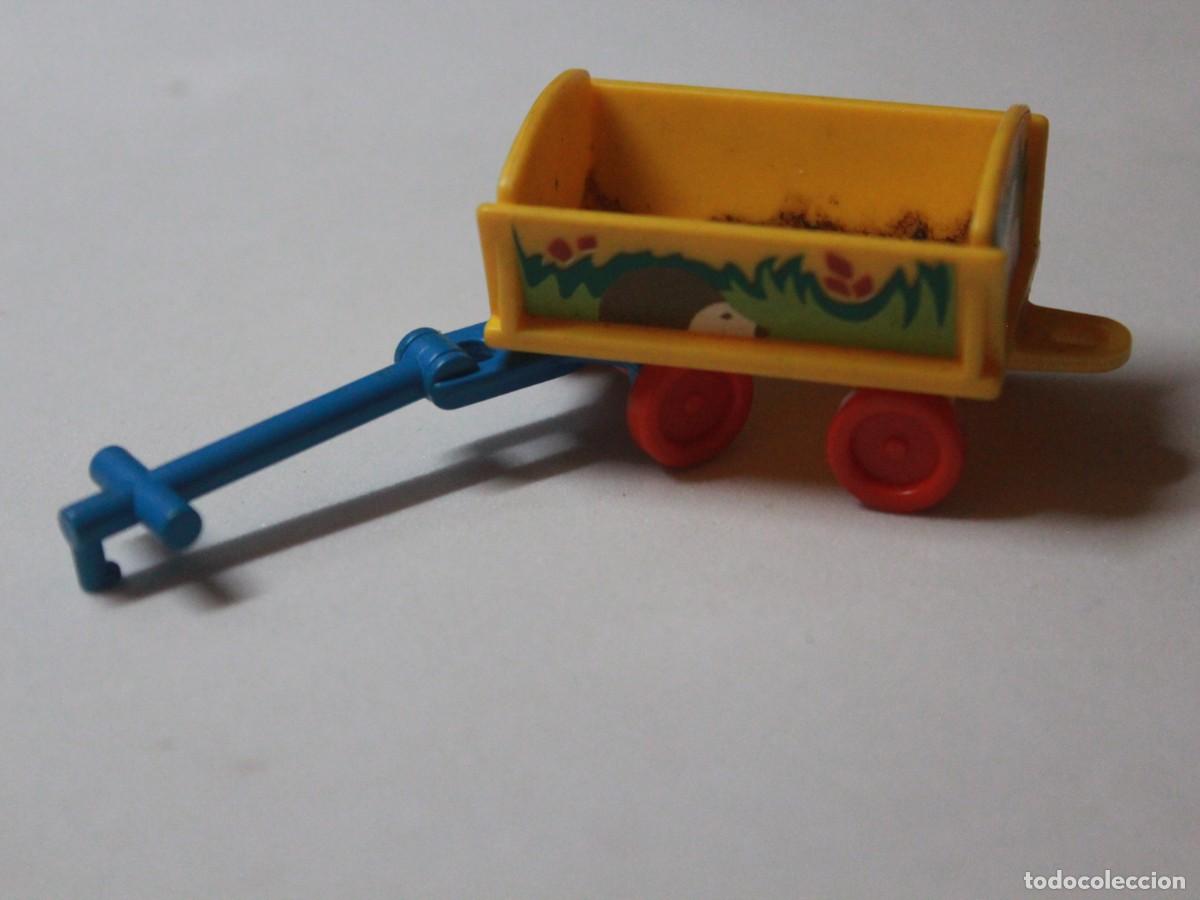 Playmobil: Accesorio playmobil carro amarillo erizo jard&iacute;n granja vintage