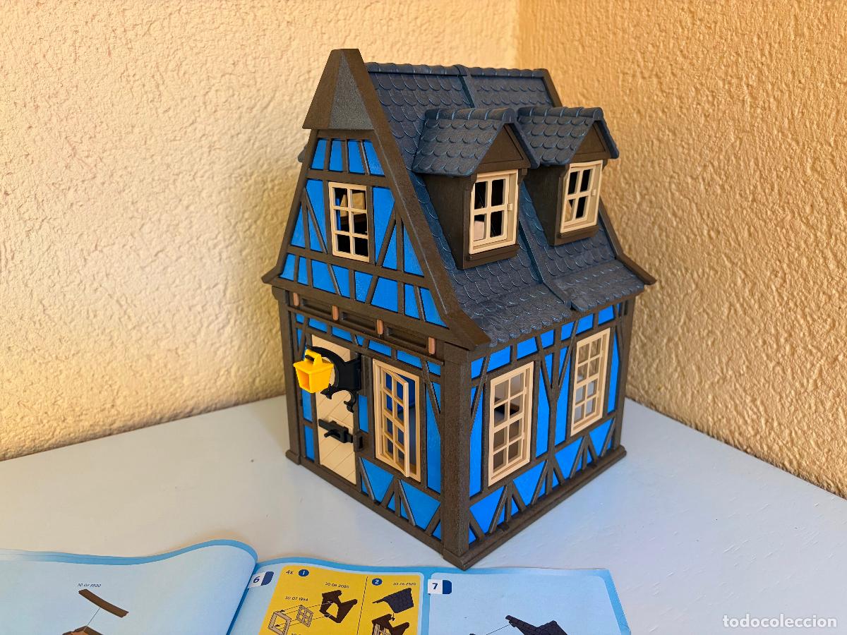 Playmobil: playmobil casa medieval azul sin usar, nueva . diorama casillo