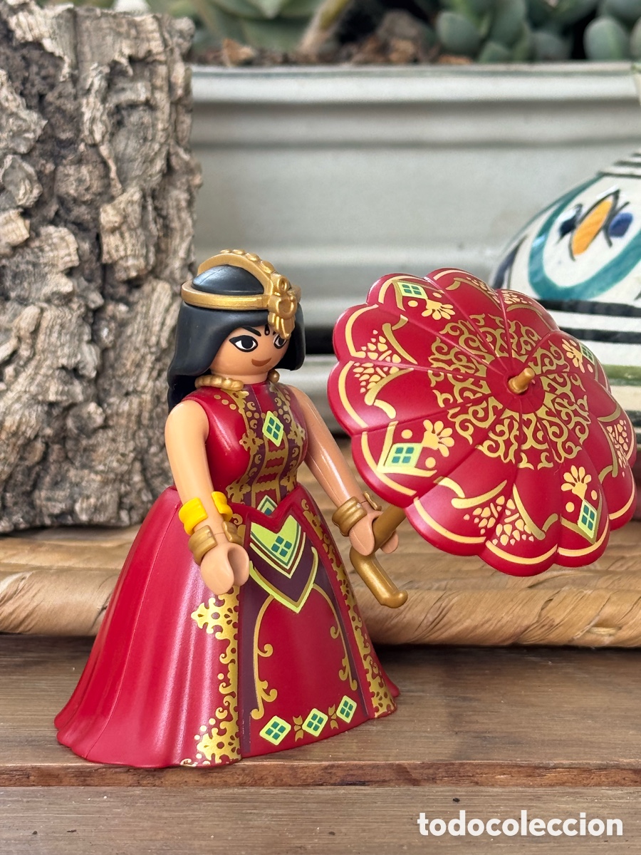 Playmobil: Playmobil Princesa India con sombrilla roja