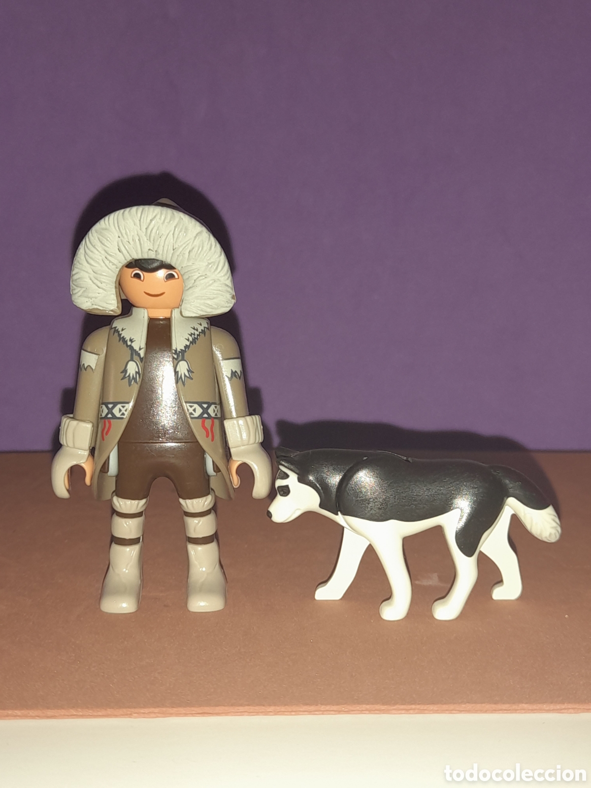 Playmobil: Playmobil figuras, inuit con perro husky