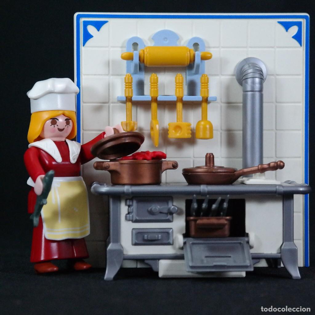 Playmobil: Playmobil mujer cocinera con cocina ☼
