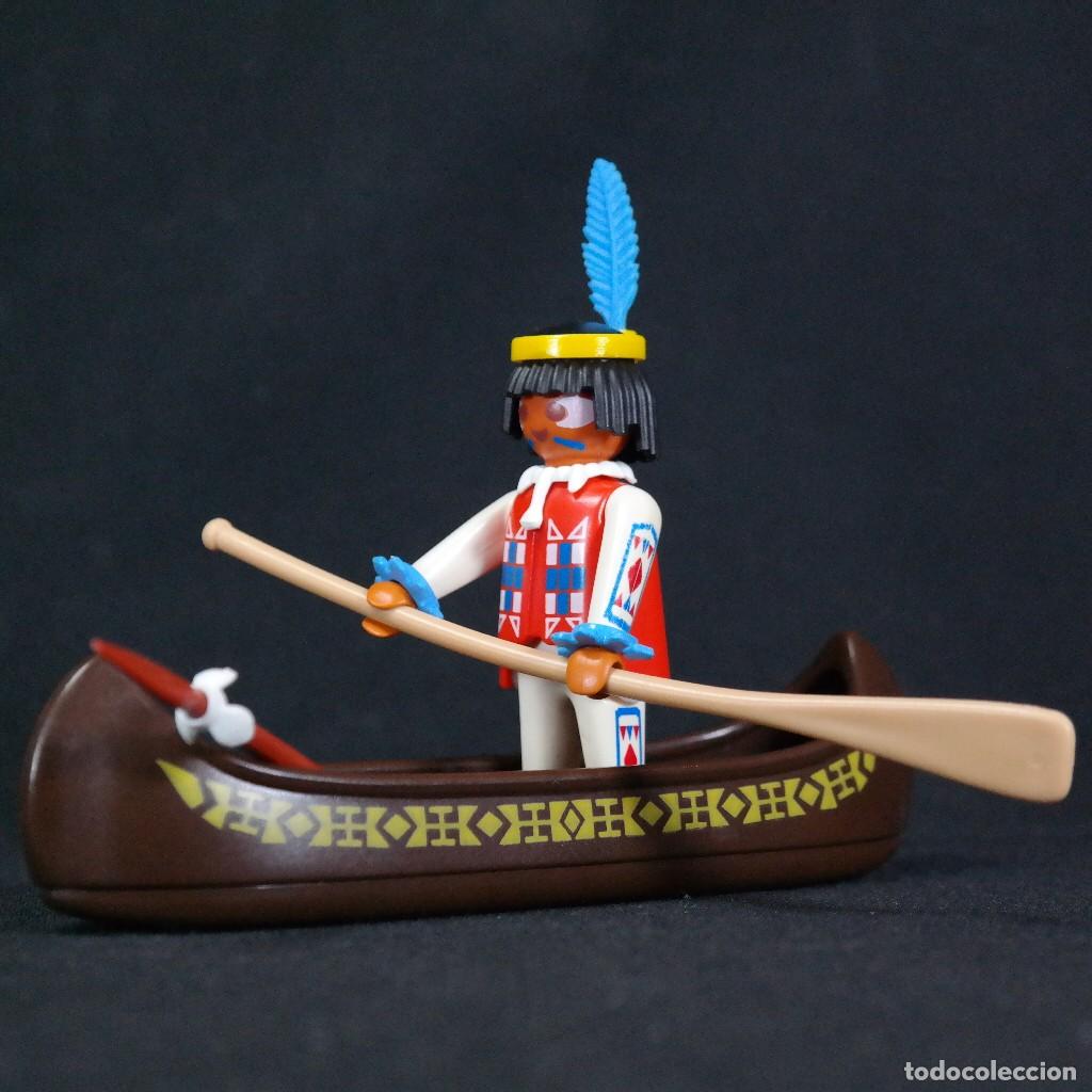 Playmobil: Playmobil indio con canoa ☼