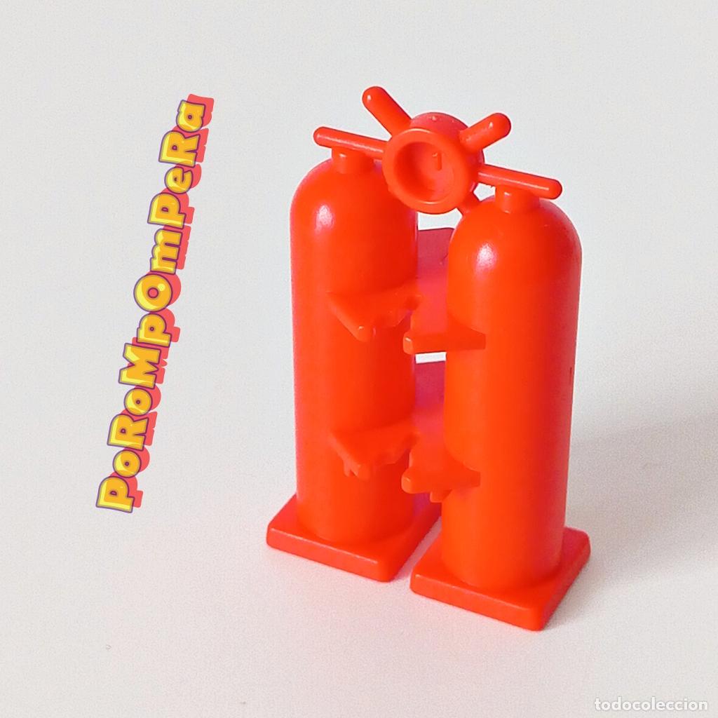 Playmobil: PLAYMOBIL bombonas rojas bomberos 3403 3491 3525 3883 5367 ? extintor rescate emergencias T5