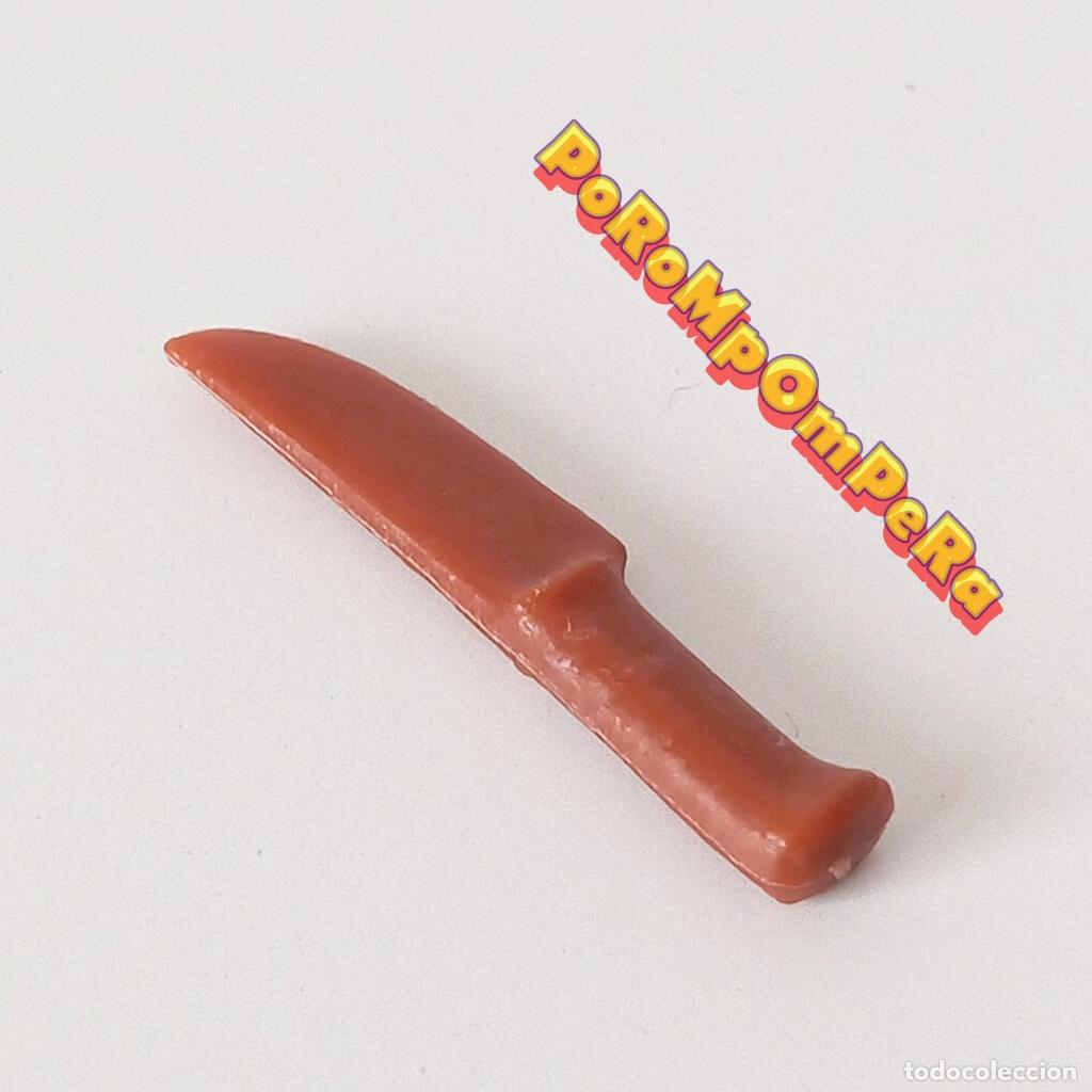 Playmobil: PLAYMOBIL cuchillo marr&oacute;n indio 3120 3125 3352 1&ordf; &eacute;poca oeste (primera versi&oacute;n a&ntilde;os 70) T5