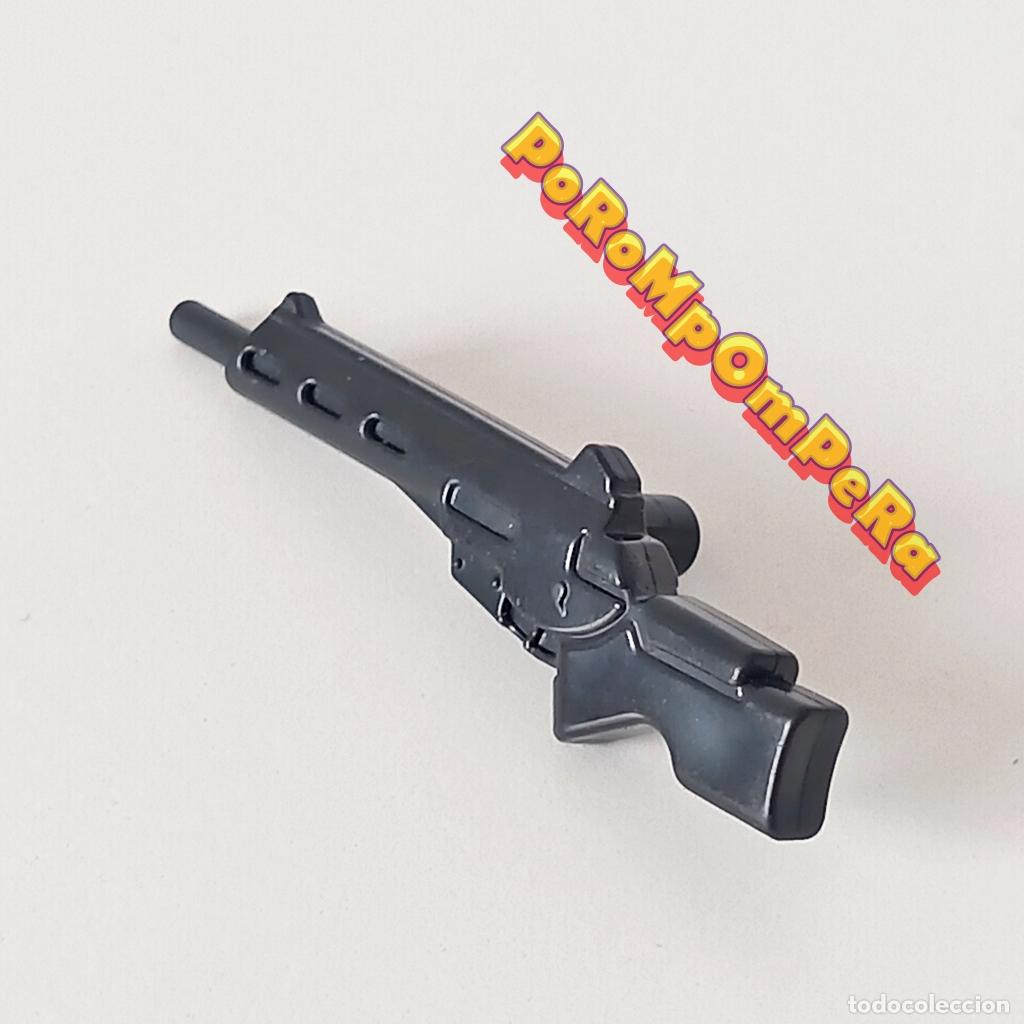 Playmobil: PLAYMOBIL ametralladora negra fusil asalto polic&iacute;a operaciones especiales metralleta T5