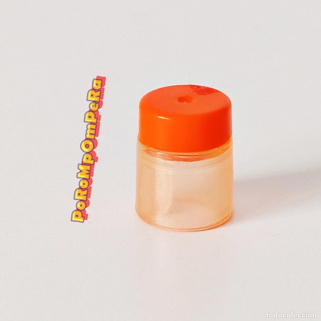 Playmobil: PLAYMOBIL tarro naranja trasl&uacute;cido tapa crema bote envase alimento tienda supermercado cocina T5