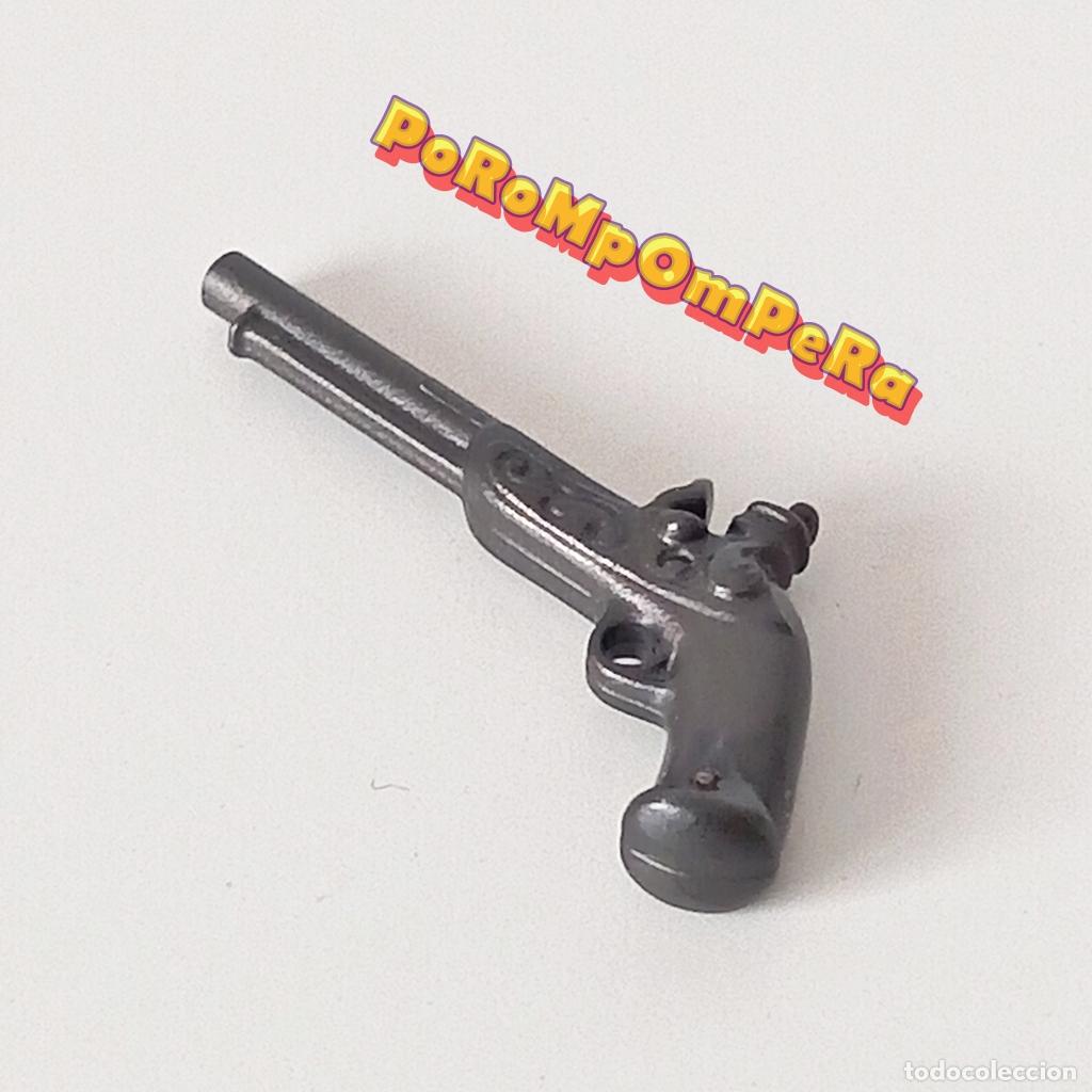 Playmobil: PLAYMOBIL pistola ca&ntilde;&oacute;n largo &eacute;poca oeste pirata caballero revolver duelo T5