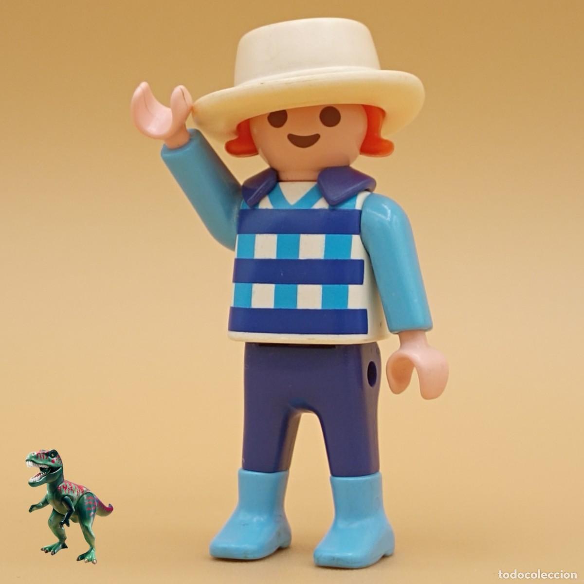 Playmobil: Playmobil figura ni&ntilde;a chica granjera vaquera granja rancho de ponis oeste western 3118