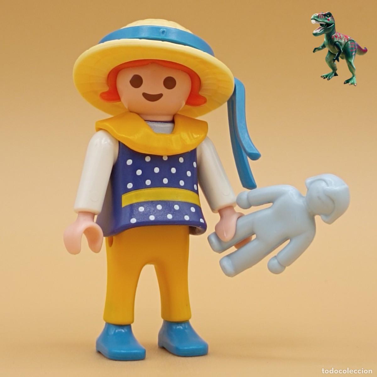 Playmobil: Playmobil figura ni&ntilde;a victoriana con mu&ntilde;eca chica juguete peluche familia mansion 4584 3971
