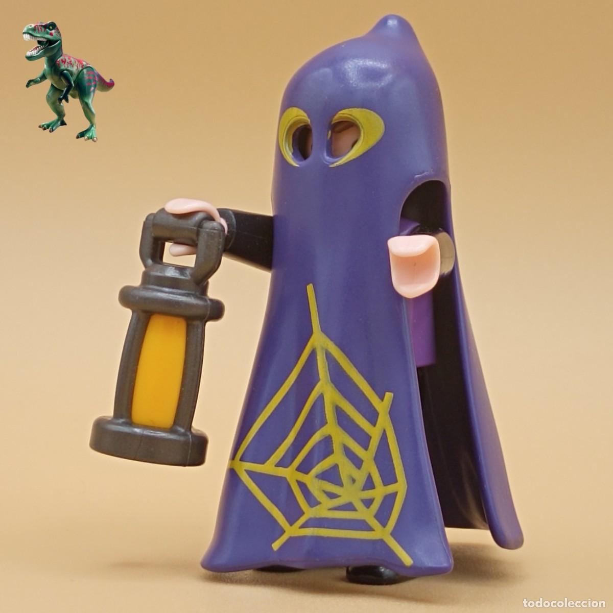 Playmobil: Playmobil 4574 figura ni&ntilde;o fantasma morado purpura chico sabana disfraz de halloween truco o trato